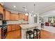 Kitchen with an island perfect for hosting at 449 Christian Creek Pl, Cary, NC 27519