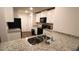 Functional kitchen featuring black appliances, granite countertops, and ample cabinet space at 50 Atlas Dr, Youngsville, NC 27596