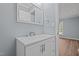 Updated bathroom with new vanity and modern fixtures at 74 Dove Trl Trl, Sanford, NC 27332