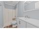 Updated bathroom with new vanity, modern fixtures, and walk-in shower at 74 Dove Trl Trl, Sanford, NC 27332