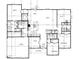 Detailed floor plan showcasing layout of kitchen, bedrooms, living spaces, and garage at 107 Viola Ln, Franklinton, NC 27525