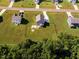 Aerial view showing the property's location in a well-maintained neighborhood at 5215 Goshawk Ln, Graham, NC 27253