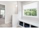 Hallway with built-in storage at 5215 Goshawk Ln, Graham, NC 27253