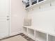 Mudroom featuring built-in bench and shelving at 5215 Goshawk Ln, Graham, NC 27253