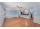 Spacious open floorplan showcasing the living area and kitchen at 545 Barnette Rd, Louisburg, NC 27549