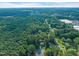 Beautiful home nestled in lush, green surroundings from an aerial perspective, showcasing its secluded location and community at 4 Galaxy Ct, Durham, NC 27705