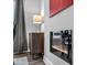 Modern fireplace in the dining area, adding a touch of warmth and style at 4 Galaxy Ct, Durham, NC 27705