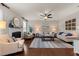 Inviting living room showcasing hardwood floors, fireplace, and neutral color palette at 4014 White Kestrel Dr, Raleigh, NC 27616