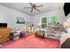 Spacious ' bedroom with ample shelving for toys and books, and large window at 5840 Fayetteville Rd, Raleigh, NC 27603
