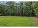 The expansive backyard with lush trees provides a private retreat and ample space for outdoor activities and relaxation at 2003 Zbonack Ct, Creedmoor, NC 27522