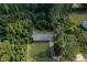 An aerial view showcases a single-story home with a well-manicured lawn and mature trees at 3603 Grimes Ave, Durham, NC 27703