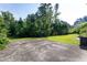 Concrete patio in the backyard of this property at 3603 Grimes Ave, Durham, NC 27703