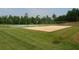 Grassy field showcasing a volleyball court and basketball courts amidst a lush green landscape at 104 Birdie Court, Pittsboro, NC 27312