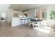 Modern dining area featuring bar seating and a contemporary table and chairs at 610 Walnut Hts Dr # 102, Raleigh, NC 27610