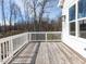 A wood deck showing off the backyard view at 167 Edgefield St, Pittsboro, NC 27312