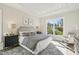 Relaxing bedroom with tray ceiling, a large window, and neutral color palette at 2009 Abbeyhill Dr # 63, Raleigh, NC 27610
