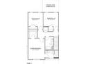 Second floor floorplan showcasing Primary bedroom, 2nd and 3rd bedrooms, and one full bathroom at 2329 E Main St, Durham, NC 27703