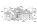 House plan showcasing front elevation details at 95 Colonial Trail Ct, Pittsboro, NC 27312