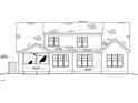 House plan showcasing back elevation details at 95 Colonial Trail Ct, Pittsboro, NC 27312