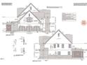 Detailed elevation plan showcasing home's structure, materials, and garage at 102 Peddler Ml Way # 23, Pittsboro, NC 27312