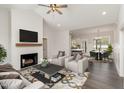 Spacious living room with fireplace and high ceilings at 125 Prosecco Dr, Princeton, NC 27569
