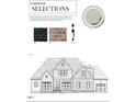 This rendering displays the roof, brick, handle set, and siding colors of this exterior elevation at 155 Gaines Trl, Pittsboro, NC 27312