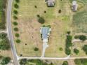 Aerial view of the home showcasing its expansive lot, mature trees, and private setting at 2674 Stanton Hill Rd, Cameron, NC 28326