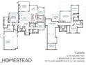 Detailed floorplan showcasing a 4,224 sq ft layout with 4 beds, 5 baths, and a 2-car garage at 708 Catawba St, Raleigh, NC 27609
