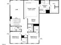 Upstairs floorplan showing an owner's suite, 2 bedrooms, and 2 baths at 117 Shelby Meadow Ln, Angier, NC 27501