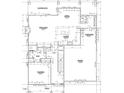 First floor plan featuring the kitchen, living and dining rooms, a study, and a two-car garage at 103 Slocum Dr, Wendell, NC 27591