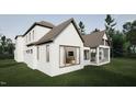 View of the rear exterior highlighting the stylish design and outdoor living space at 725 Catawba St, Raleigh, NC 27609
