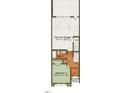 Floorplan showing Bedroom 3, Bath 3, foyer, one car garage and covered porch at 1142 Cottonsprings Dr, Wendell, NC 27591
