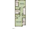 Floorplan showing Owner's suite and bath, Bedroom 2, Bath 2 and laundry at 1142 Cottonsprings Dr, Wendell, NC 27591