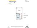 Hadleigh first floor plan featuring a 2-car garage, bedroom, foyer, and bath 3 at 3010 Freewinds Way # 43, Cary, NC 27519