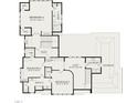 Second floor floor plan featuring four bedrooms, three baths, a loft, laundry and storage at 3300 Founding Place, Raleigh, NC 27612