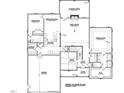 Detailed first floor plan showcasing the layout of rooms including the Primary suite, kitchen, and Gathering room at 2568 Lassiter Rd, Four Oaks, NC 27524