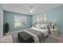 Bright bedroom with a comfortable bed and stylish decor at 3027 Maple Avenue # D2, Burlington, NC 27215