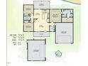 Detailed floor plan showcasing layout with bedrooms, bathrooms, kitchen, and garage dimensions at 21 Oakbridge Way, Pikeville, NC 27863