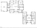 Detailed floor plan showcasing the layout of the home, including the kitchen, bedrooms, garage, and Gathering room at 9105 Overlook Crest Dr, Wake Forest, NC 27587