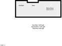Floor plan showcasing a bonus room and full bath on the upper level at 6104 Sunset Lake Rd, Fuquay Varina, NC 27526