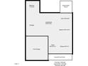 One-story home floor plan, featuring a 2-car garage and spacious living room at 6104 Sunset Lake Rd, Fuquay Varina, NC 27526