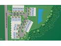 A detailed community map showcases lot locations, street names, and nearby amenities like a pond and green space at 2117 Opulent Oaks Ln # 15, Durham, NC 27713