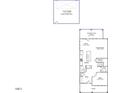 First floor blueprint showcasing the kitchen, Gathering room, and two car garage at 9229 Kitchin Farms Way # 427, Wake Forest, NC 27587