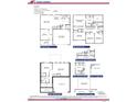 Floor plan layout showing beds, baths, kitchen, living spaces, and garages at 315 Bishop Ln, Sanford, NC 27330