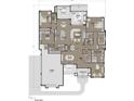 Detailed first-floor plan showcasing the layout, including the kitchen, great room, owner's suite, and garage at 504 Colvard Woods Way Way, Durham, NC 27713