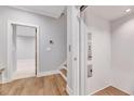 Hallway with a door and a residential elevator that offers convenient access to all levels at 811 Maple Berry Ln # 105, Raleigh, NC 27607