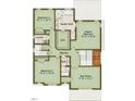 Second floor layout featuring bedrooms, bathrooms, laundry room, and a recreation room at 100 Mossy Falls Way, Wendell, NC 27591