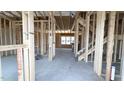 New construction home framing, showing an open floor plan at 1529 Pecan Drive Dr # 32, Nashville, NC 27856