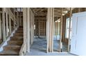 New home framing, showcasing stairs and open concept at 1529 Pecan Drive Dr # 32, Nashville, NC 27856