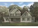 Charming two-story home with a covered porch and a combination of lap siding and cedar shake at 5100 Grist Stone Way, Youngsville, NC 27596
